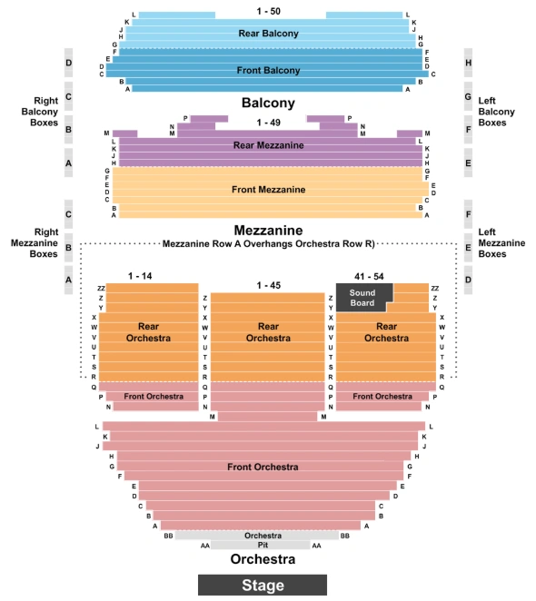Ahmanson Theatre Seating Chart